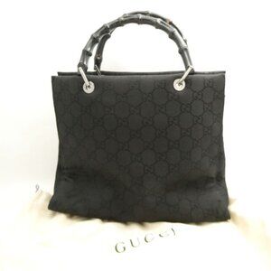 Gucci GG Nylon Bamboo Handbag Tote